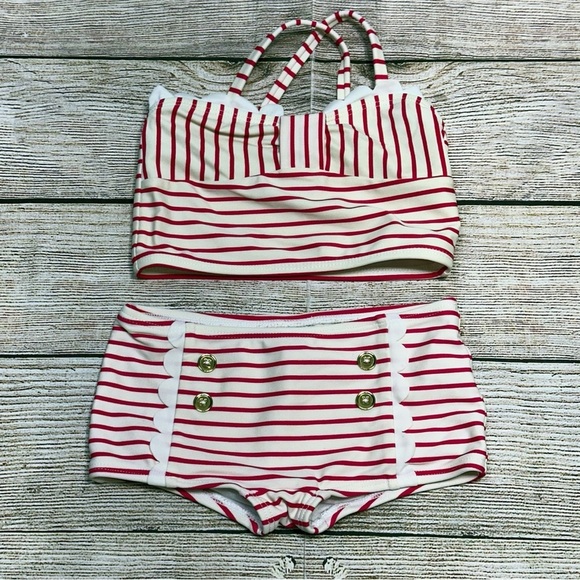 Janie and Jack Pink and White Bikini Set Size 18-24 M - Picture 13 of 13